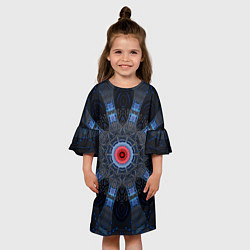 Платье клеш для девочки Сайфай технология, цвет: 3D-принт — фото 2