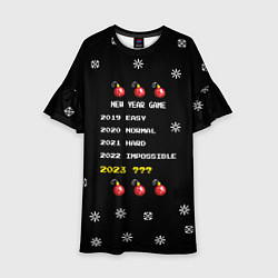 Платье клеш для девочки New Year Game, цвет: 3D-принт