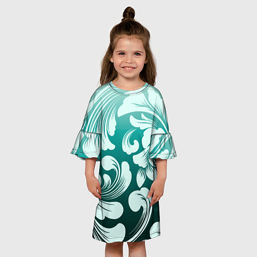 Детское платье Гравюра весны / 3D-принт – фото 3