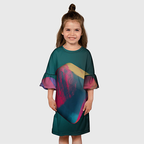 Детское платье Абстрактный огромный куб / 3D-принт – фото 3
