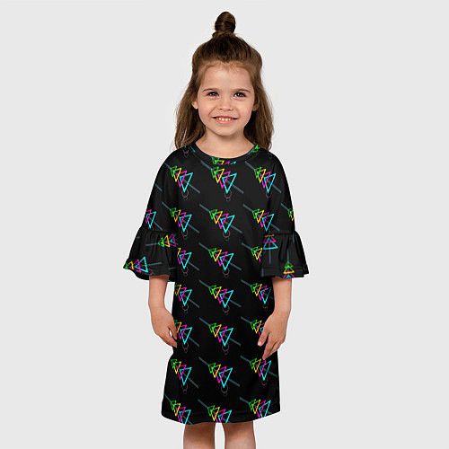 Детское платье Colored triangles / 3D-принт – фото 3