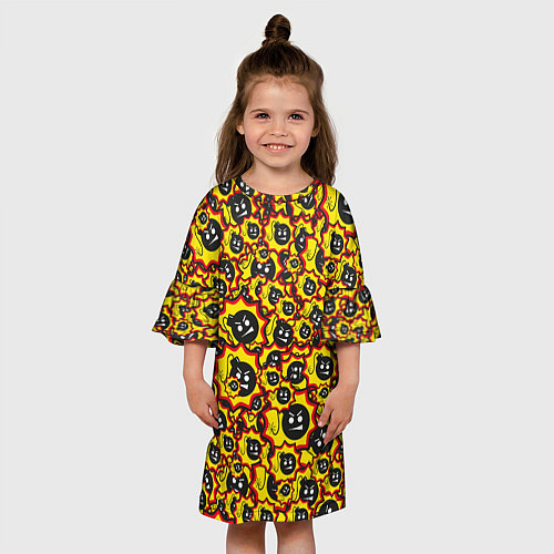 Детское платье Serious Sam logo pattern / 3D-принт – фото 3