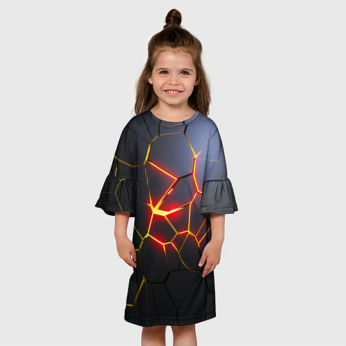 Детское платье Вулканическая активность / 3D-принт – фото 3