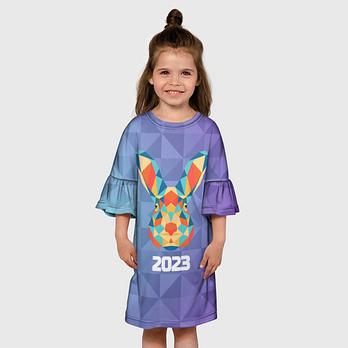 Детское платье Кролик из мозаики 2023 / 3D-принт – фото 3