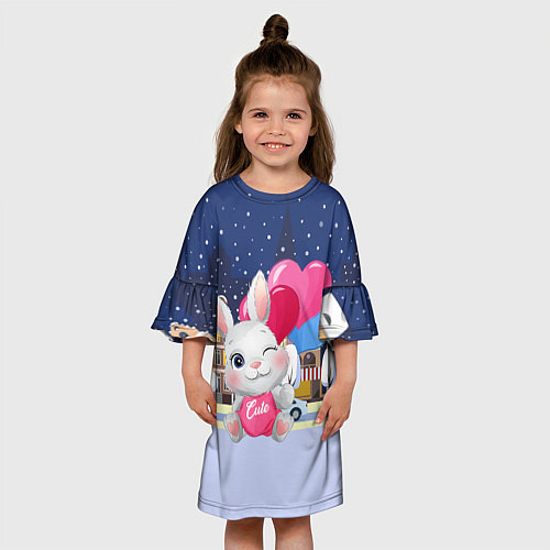 Детское платье Зайка с шариками новый год / 3D-принт – фото 3