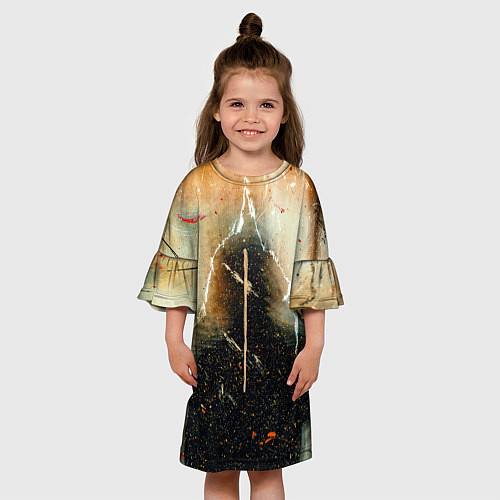 Детское платье Туман, тени и краски / 3D-принт – фото 3