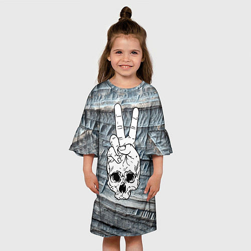Детское платье Рука в виде черепа - жест / 3D-принт – фото 3