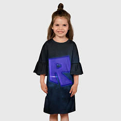 Платье клеш для девочки Roblox space, цвет: 3D-принт — фото 2