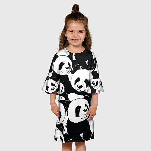 Детское платье С пандами паттерн / 3D-принт – фото 3