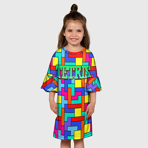 Детское платье Тетрис - паттерн / 3D-принт – фото 3