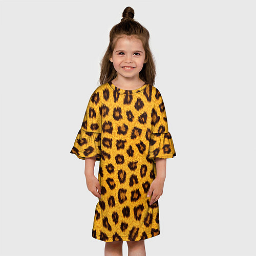 Детское платье Текстура леопарда / 3D-принт – фото 3