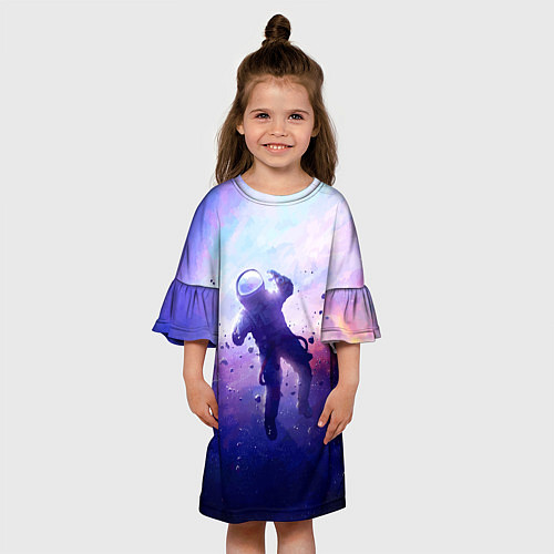 Детское платье Космонавт в безвоздушном пространстве / 3D-принт – фото 3