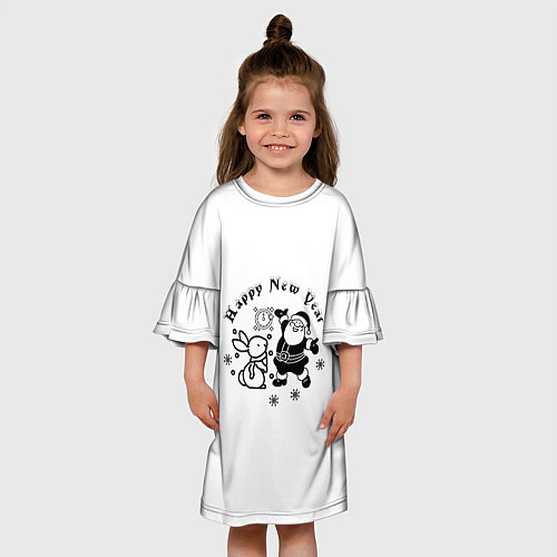 Детское платье Год кролика / 3D-принт – фото 3