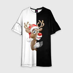 Детское платье Весёлый новогодний оленёнок