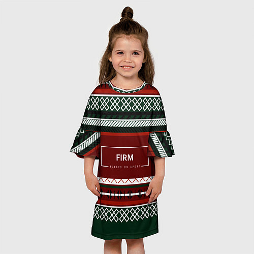 Детское платье FIRM как красный свитер из 90х / 3D-принт – фото 3