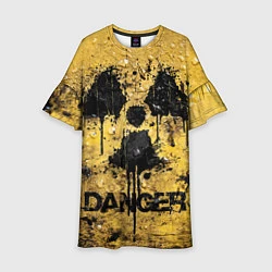 Платье клеш для девочки Danger radiation, цвет: 3D-принт