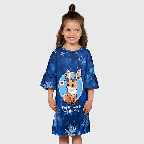 Детское платье Кролик - символ нового года / 3D-принт – фото 3