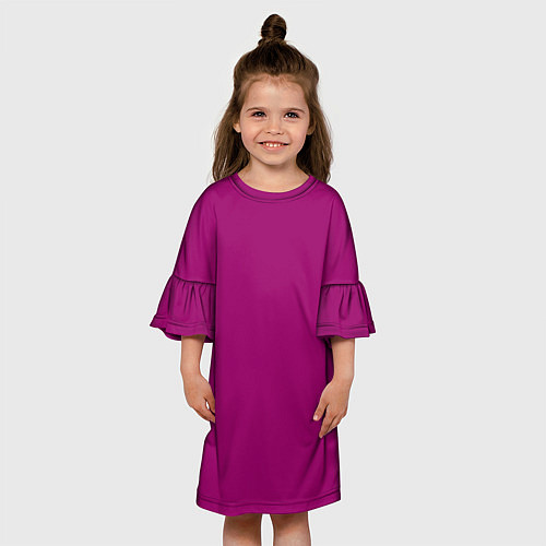 Детское платье Баклажановый радуга / 3D-принт – фото 3