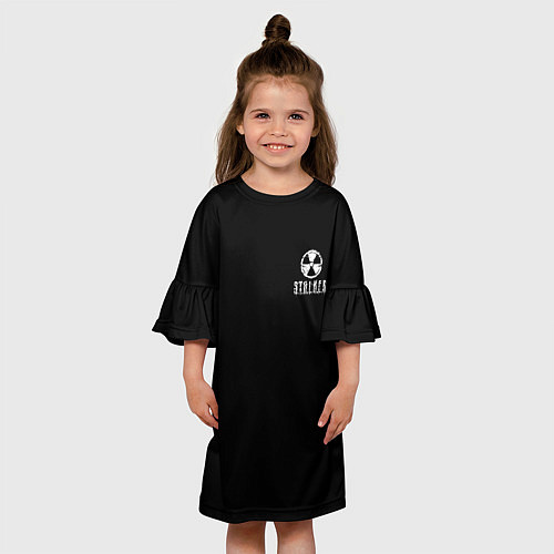 Детское платье STALKER лого / 3D-принт – фото 3