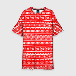 Платье клеш для девочки Jacquard pattern, цвет: 3D-принт