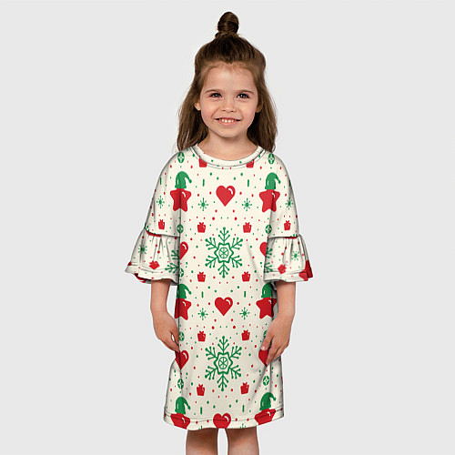 Детское платье Love new year / 3D-принт – фото 3