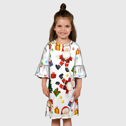 Детское платье Танцы с Сантой возле ёлки / 3D-принт – фото 3