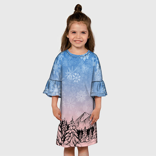 Детское платье Зимнее настроение / 3D-принт – фото 3