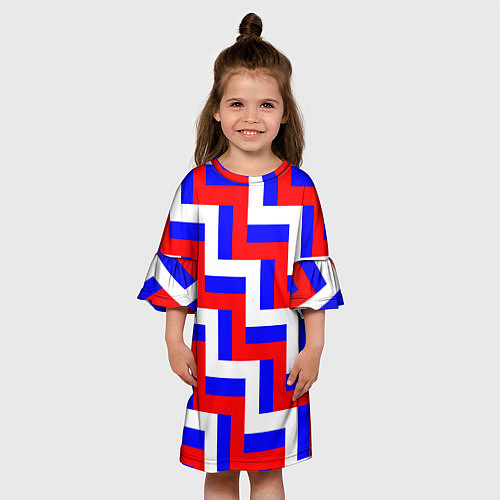 Детское платье Плетение триколор / 3D-принт – фото 3
