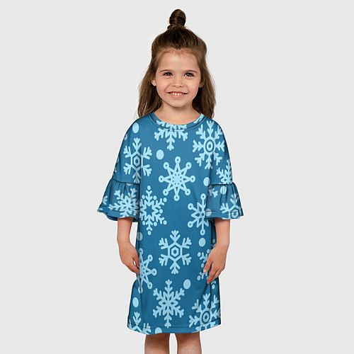 Детское платье Blue snow / 3D-принт – фото 3