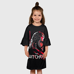 Платье клеш для девочки Witcher art, цвет: 3D-принт — фото 2