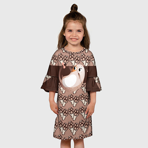 Детское платье Котики 2023 / 3D-принт – фото 3