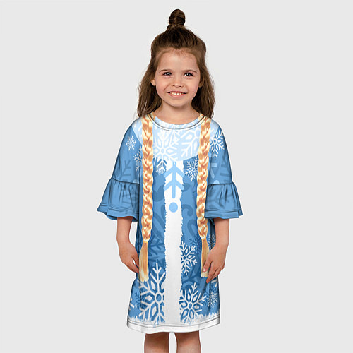 Детское платье Снегурочка с косами / 3D-принт – фото 3
