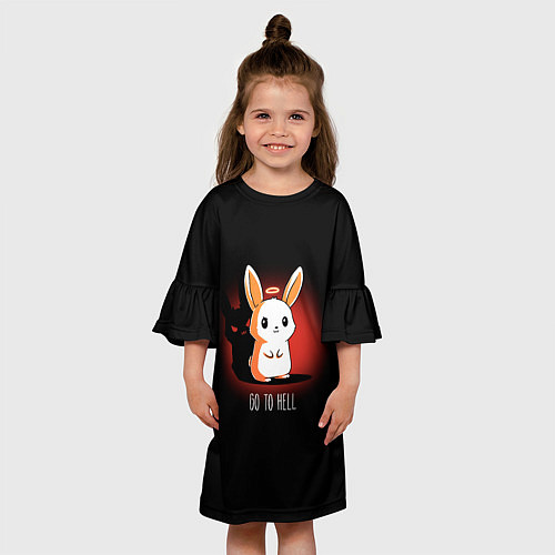 Детское платье Кролик чёртик / 3D-принт – фото 3