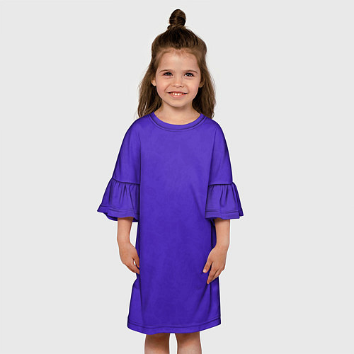 Детское платье Яркий сиреневый текстурированный / 3D-принт – фото 3