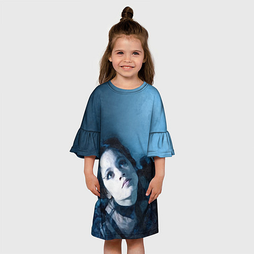 Детское платье Уэнсдэй Аддамс: Танец / 3D-принт – фото 3