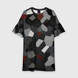 Платье клеш для девочки Насыпь камней в векторе, цвет: 3D-принт