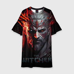 Платье клеш для девочки Witcher in the fire, цвет: 3D-принт