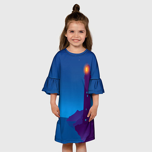 Детское платье Маяк в ночи / 3D-принт – фото 3