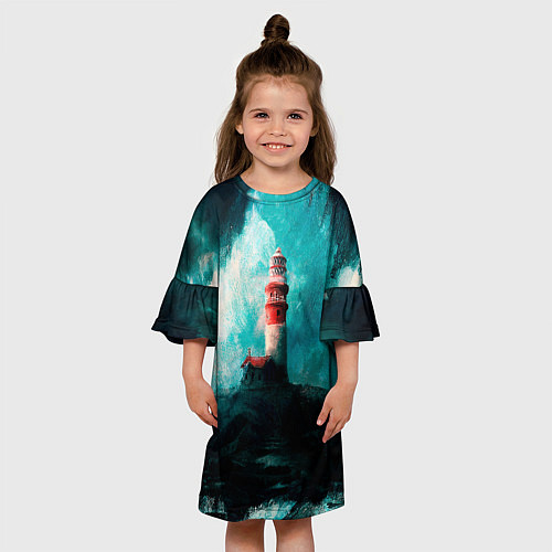 Детское платье Бушующее море / 3D-принт – фото 3