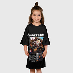 Платье клеш для девочки Juggernaut надписи, цвет: 3D-принт — фото 2