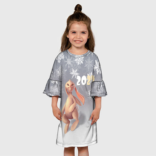Детское платье Славный кролик / 3D-принт – фото 3