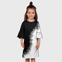 Платье клеш для девочки Инь и Янь, цвет: 3D-принт — фото 2