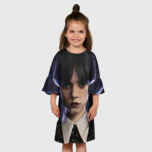 Детское платье Уэнсдэй - дочь Аддамсов / 3D-принт – фото 3