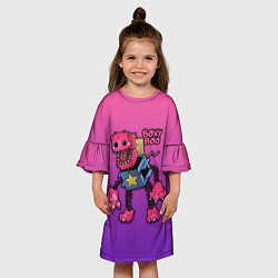 Платье клеш для девочки Бокси Бу - Поппи Плейтайм, цвет: 3D-принт — фото 2