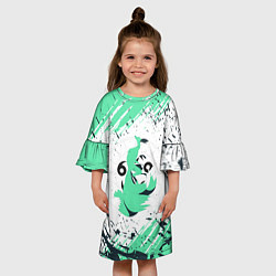 Платье клеш для девочки Девятихвостая Кицунэ, цвет: 3D-принт — фото 2