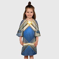 Платье клеш для девочки Киберкостюм с подсветкой, цвет: 3D-принт — фото 2
