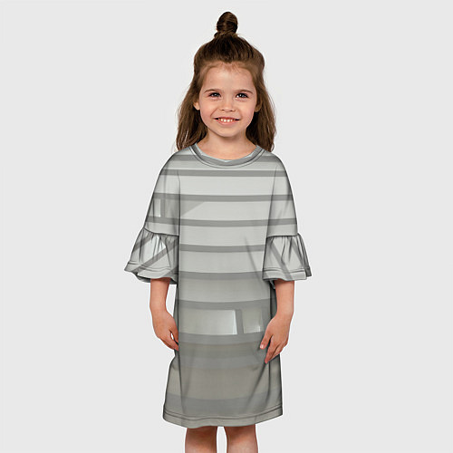 Детское платье Серый паттерн из различных блоков / 3D-принт – фото 3