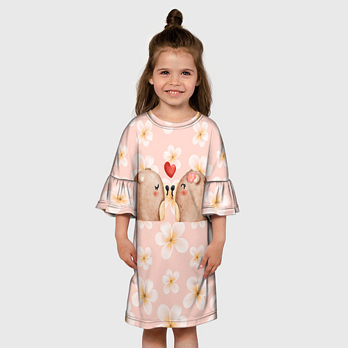 Детское платье Поцелуй мишек / 3D-принт – фото 3