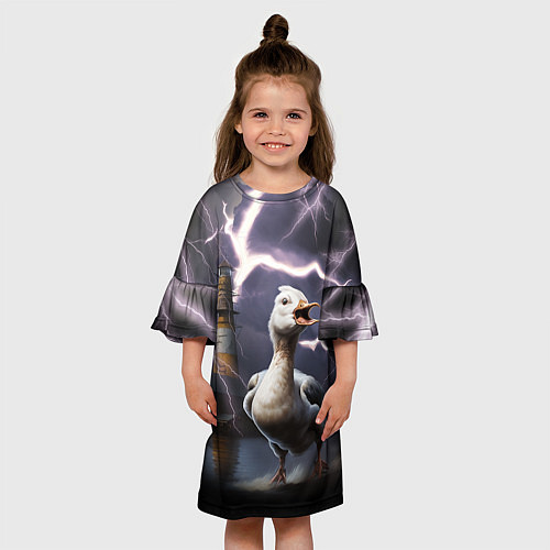 Детское платье Беспокойная утка / 3D-принт – фото 3
