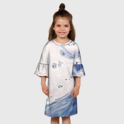 Платье клеш для девочки Мыльная Текстура, цвет: 3D-принт — фото 2